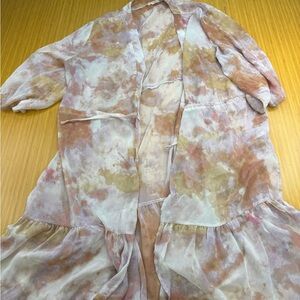 Maurices 3x Long Open Front Pink Thin Lightweight Long Sleeves Super Comfy Shaw